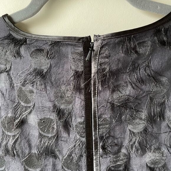 Banana REPUBLIC EYELASH DOT SHORT SLEEVE SHIFT DRESS NAVY BLUE/BLACK - Picture 3 of 13